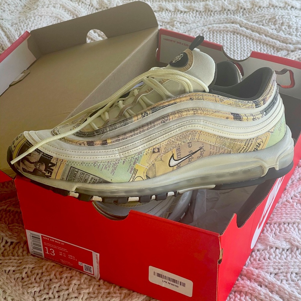 NIKE AIR MAX 97 newspaper MENS 13